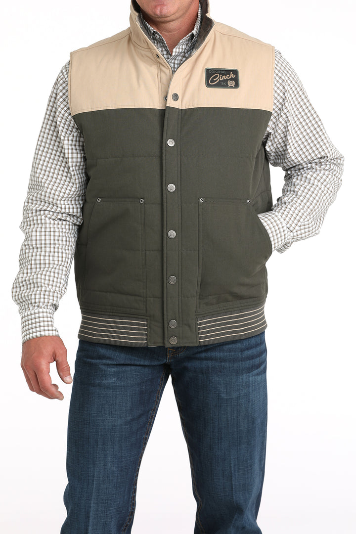 Cinch Men's Olive Reversible Quilted Vest