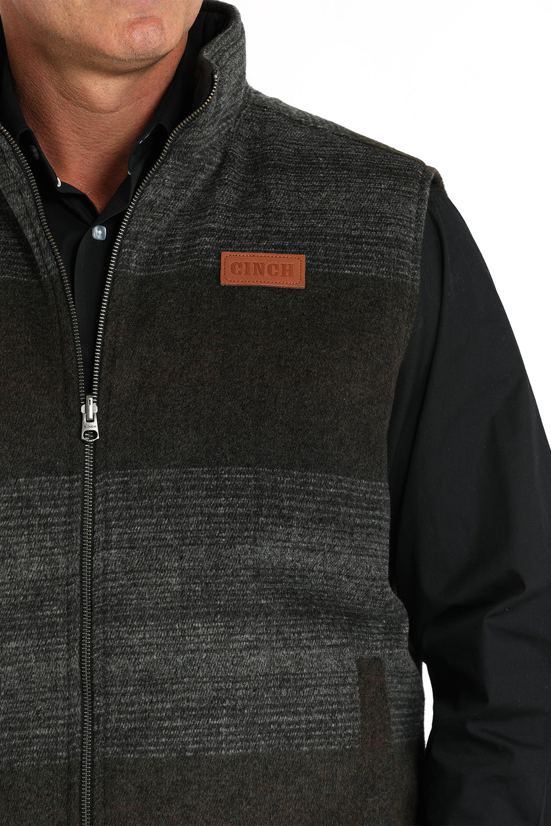 Cinch Men's Charcoal and Black Reversible Quilted Vest