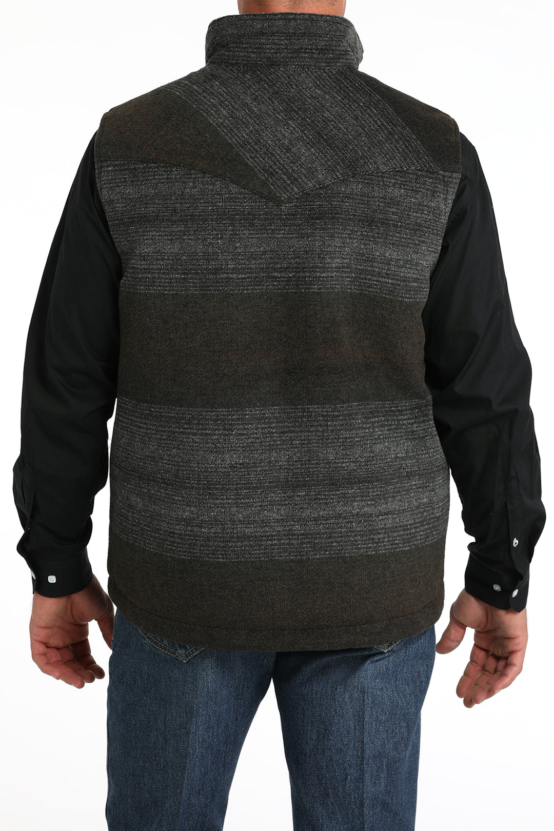 Cinch Men's Charcoal and Black Reversible Quilted Vest