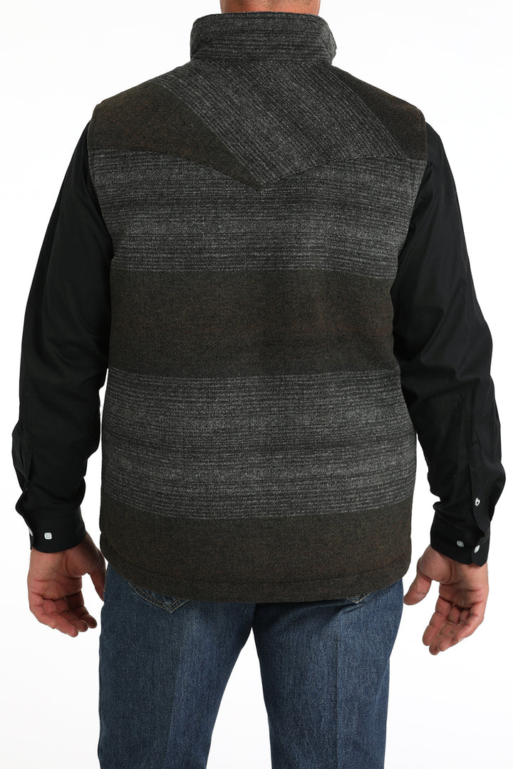 Cinch Men's Charcoal and Black Reversible Quilted Vest