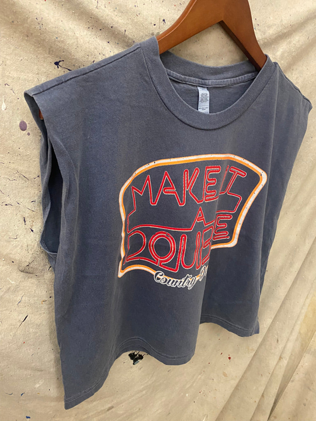 Country Deep Women's Black Make It Double Crop Tee
