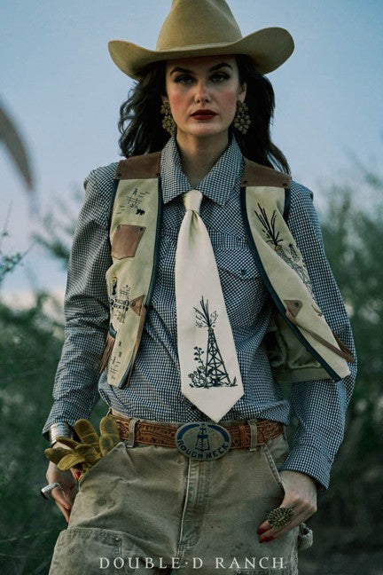 Double D Ranchwear Crepe Oil Camp Tie