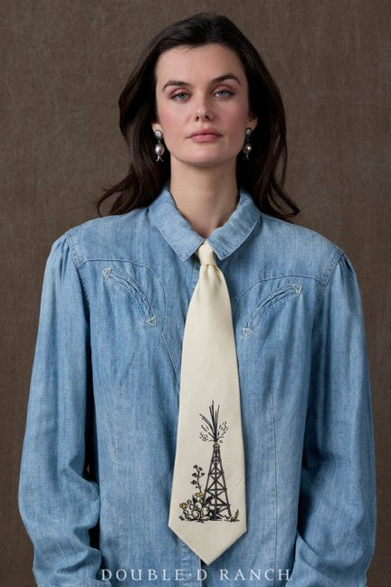 Double D Ranchwear Crepe Oil Camp Tie