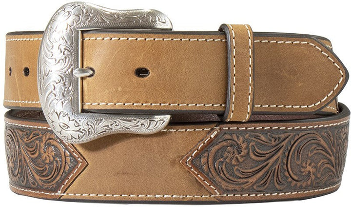 Nocona Calf Hair and Tooled Leather Western Belt