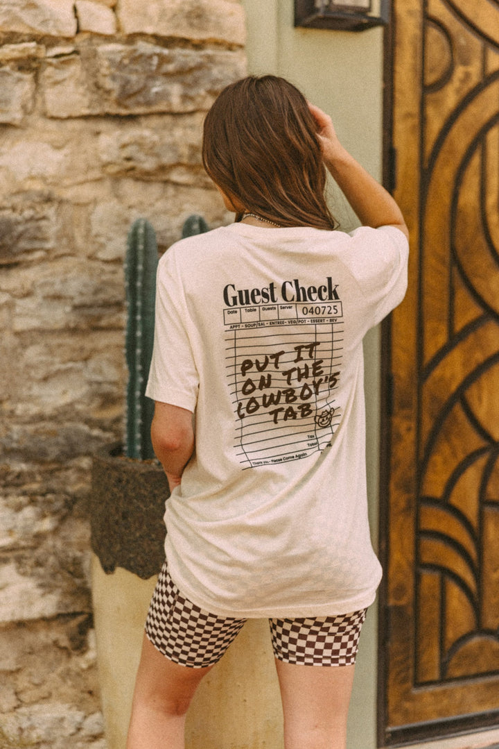 Rodeo Hippie Natural Guest Check Tee