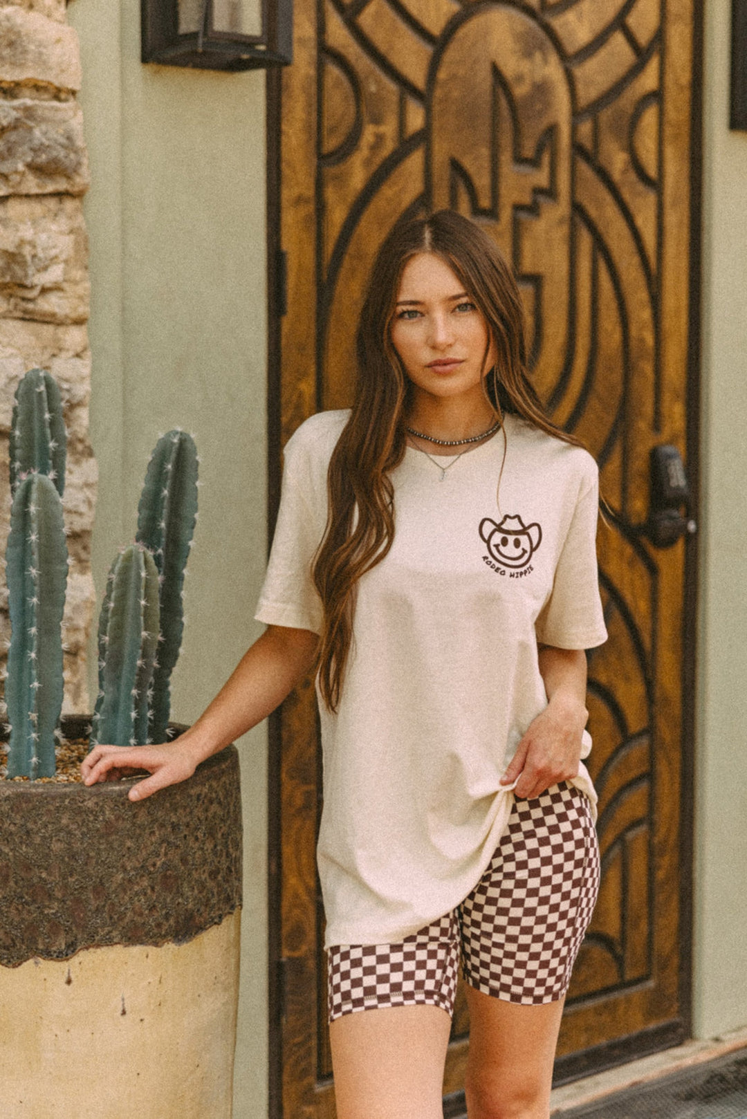 Rodeo Hippie Natural Guest Check Tee