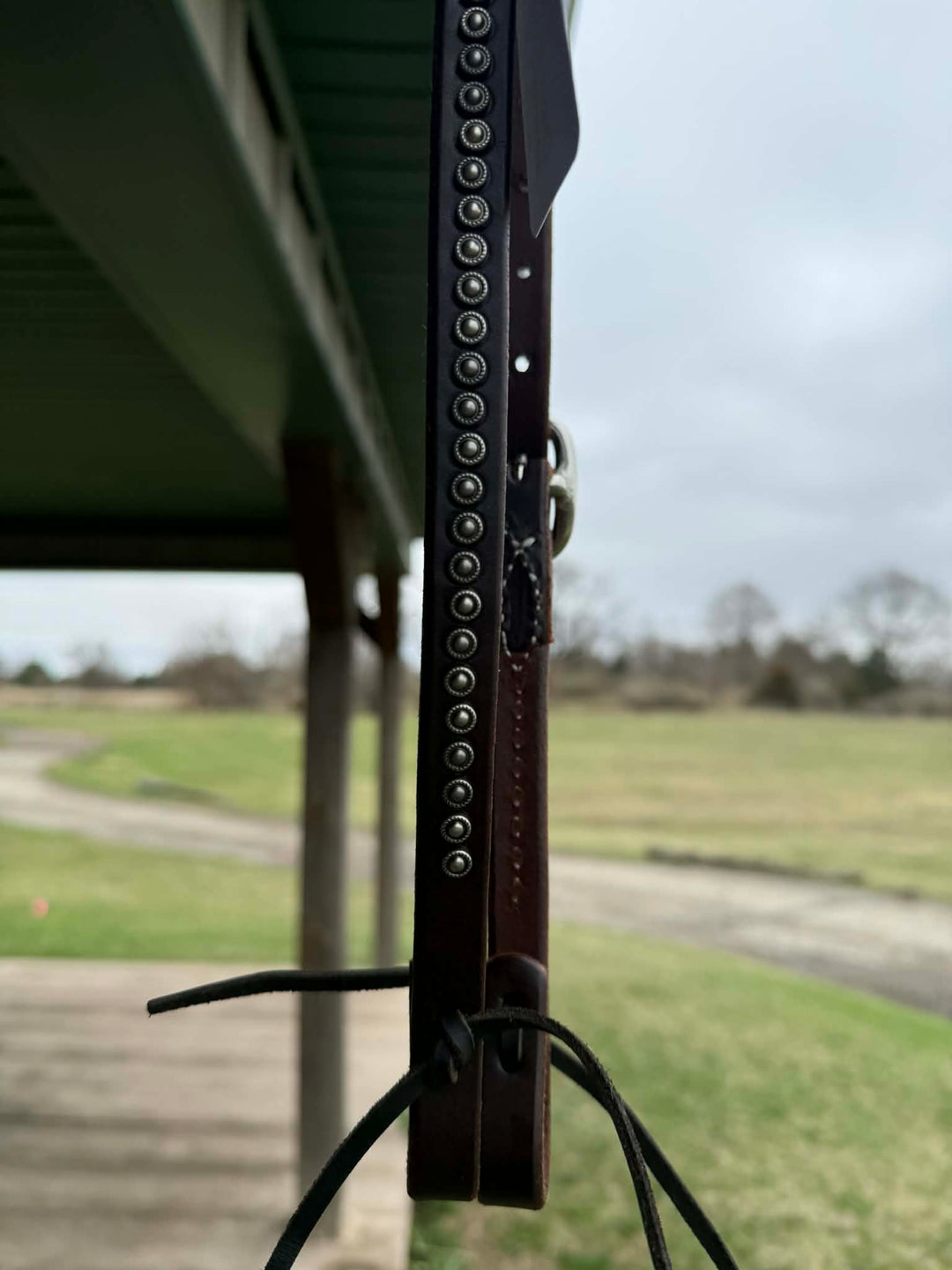 Dutton Bits Silver Rope Edge Dotted One Ear Headstall