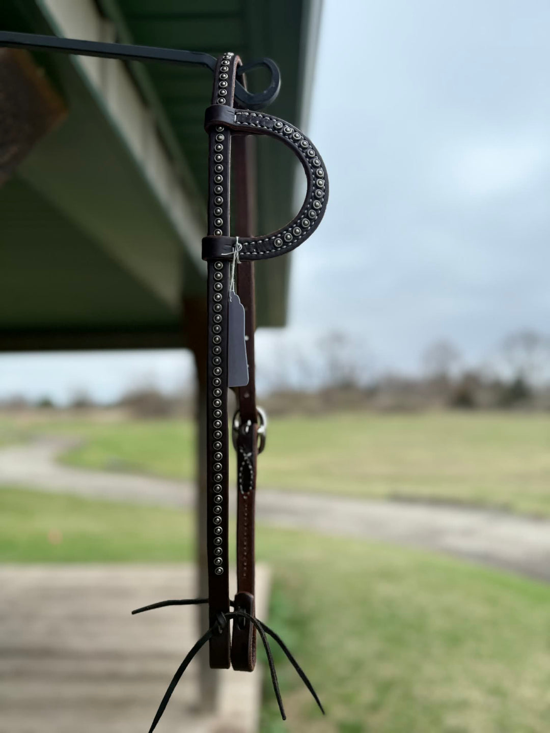 Dutton Bits Silver Rope Edge Dotted One Ear Headstall