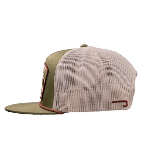 Lazy J Ranch Olive & White Brewster Classic Rope Trucker Hat