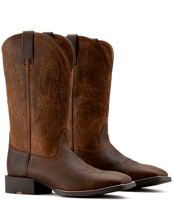Ariat Men's Rich Oak Sport Rustler Wide Square Toe Boot