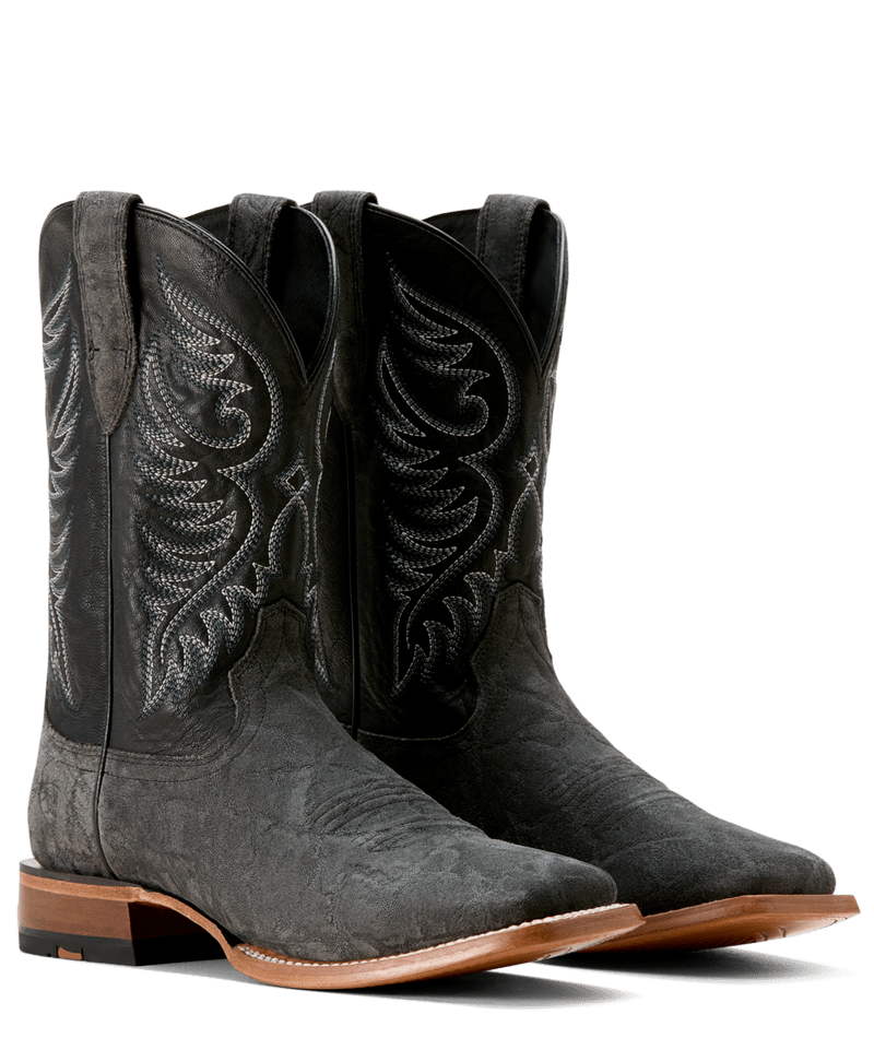 Ariat Men's Black Elephant Roughout Wiley Cowboy Boot