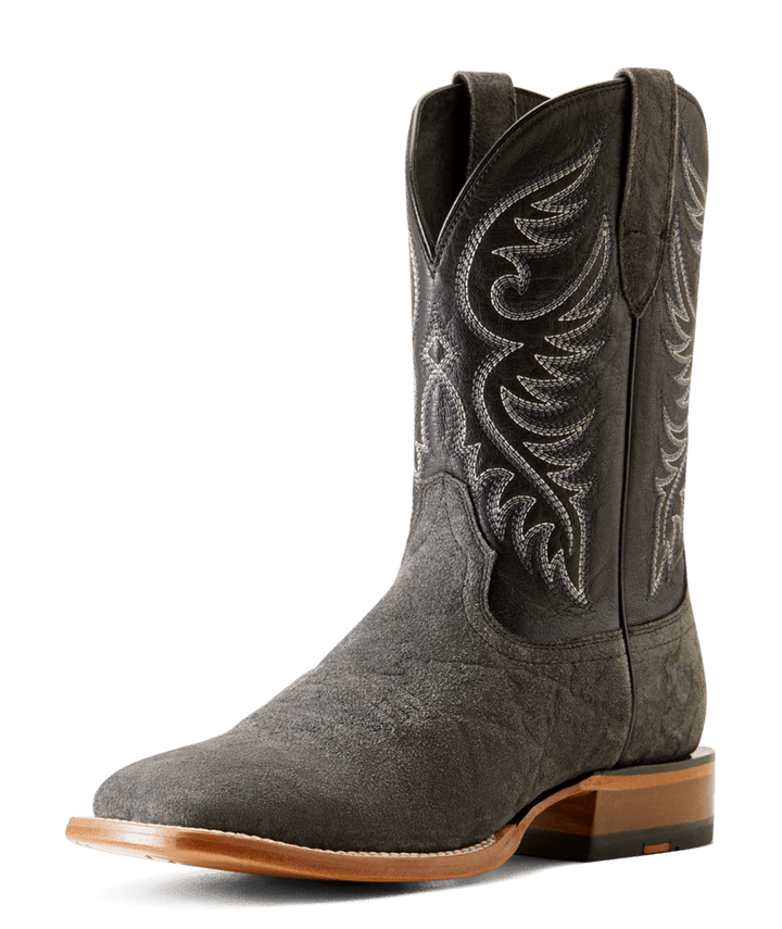 Ariat Men's Black Elephant Roughout Wiley Cowboy Boot