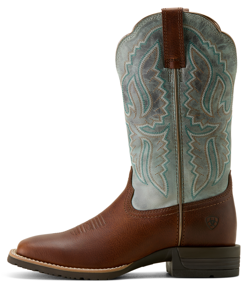 Ariat Women's Worn Denim Hybrid Ranchwork Wide Square Toe Boot