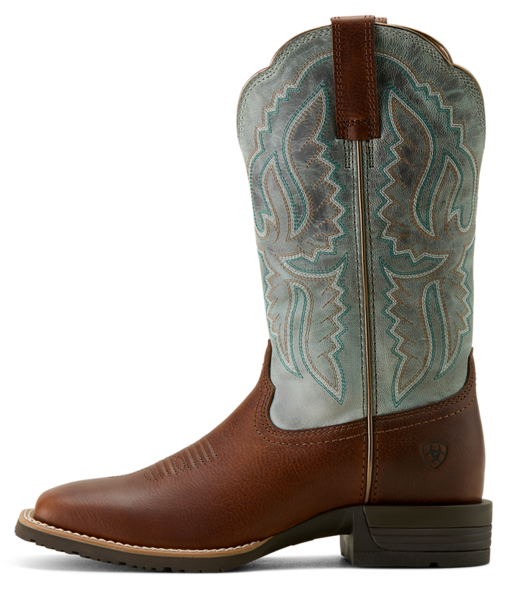 Ariat Women's Worn Denim Hybrid Ranchwork Wide Square Toe Boot