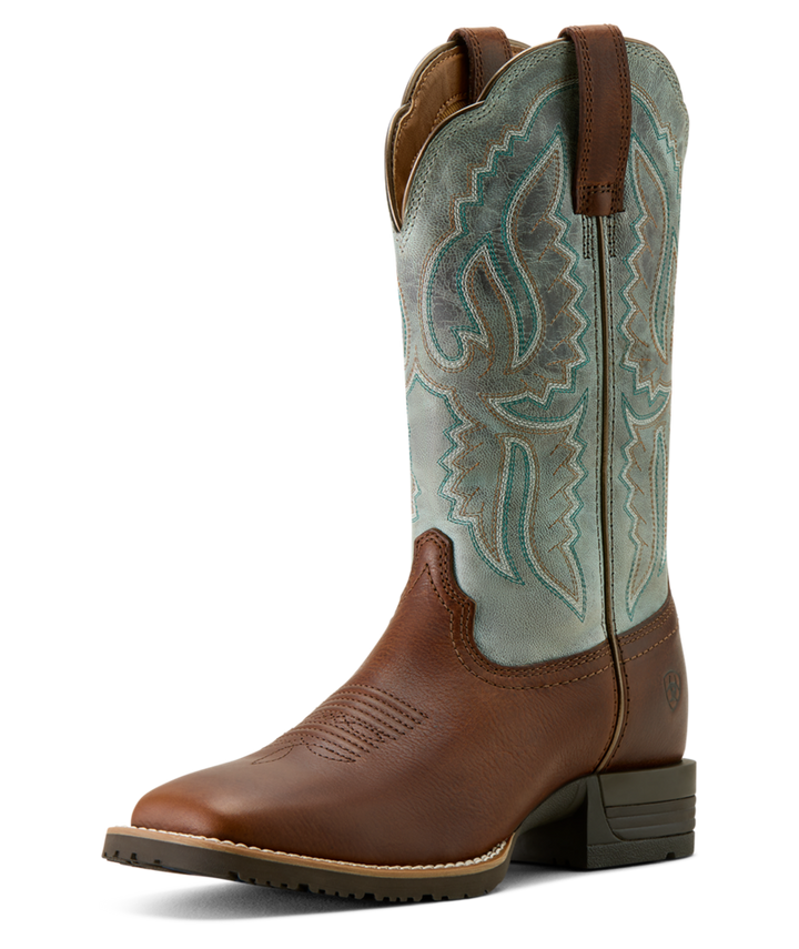 Ariat Women's Worn Denim Hybrid Ranchwork Wide Square Toe Boot