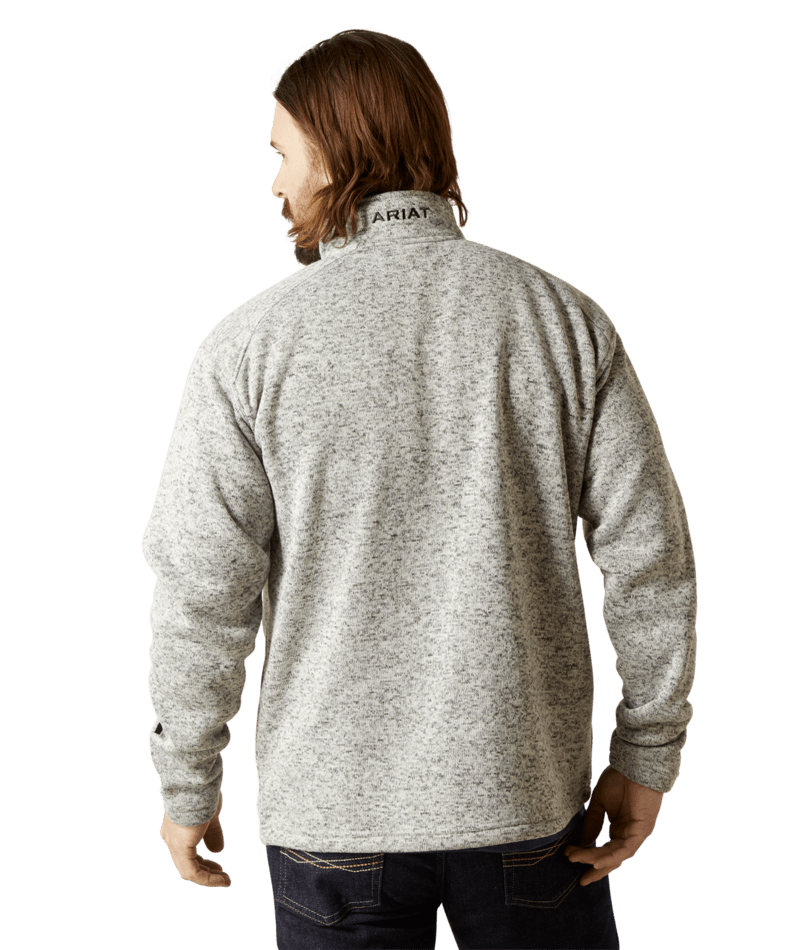 Ariat Men's Nulla Heather Caldwell Logo 1/4 Zip Sweater