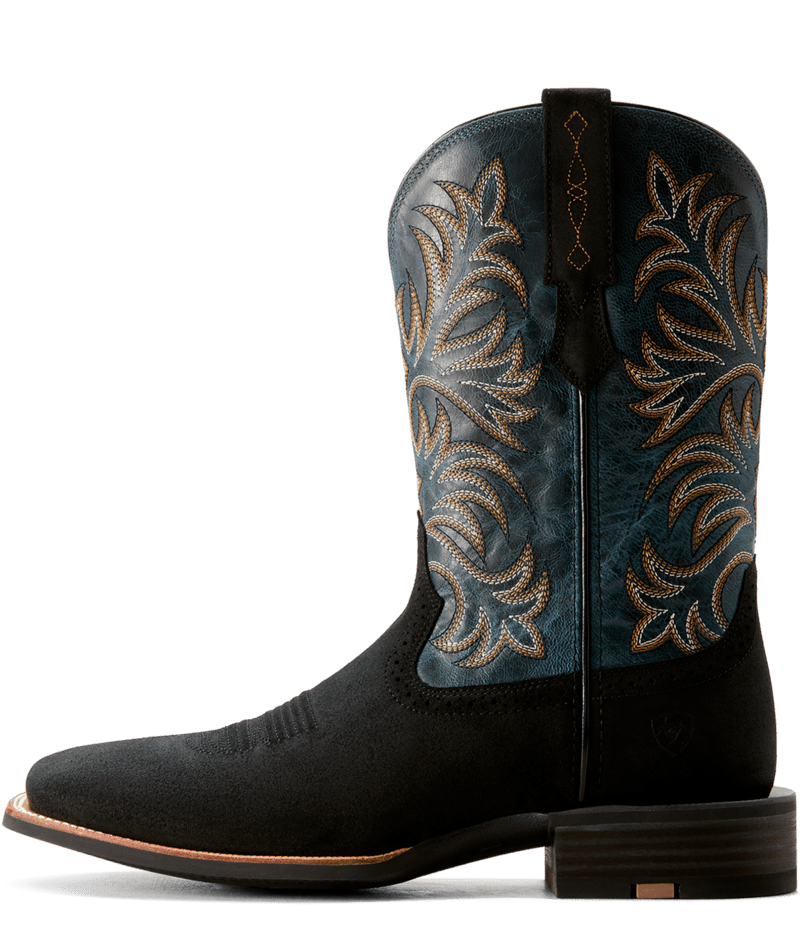 Ariat Men's Oakwood Black Suede Cowboy Boots Ariat Men's Oakwood Black Suede Cowboy Boots