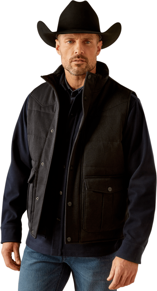 Ariat Men's Charcoal Heather Relentless Weatherford Insulated Vest