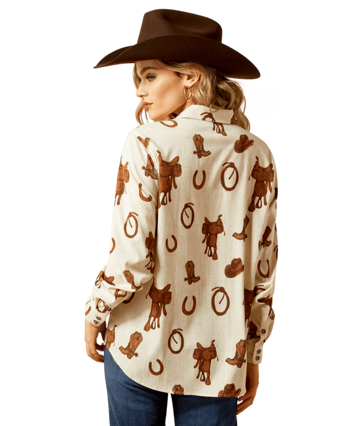Ariat Women's Rodeo Spur Print Homestyle Shirt