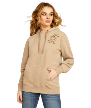 Ariat Women's Dark Oatmeal Heather Bronco Stitch Hoodie