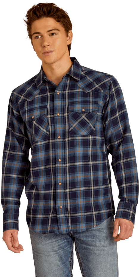 Ariat Men's Blue Hugo Retro Fit Shirt