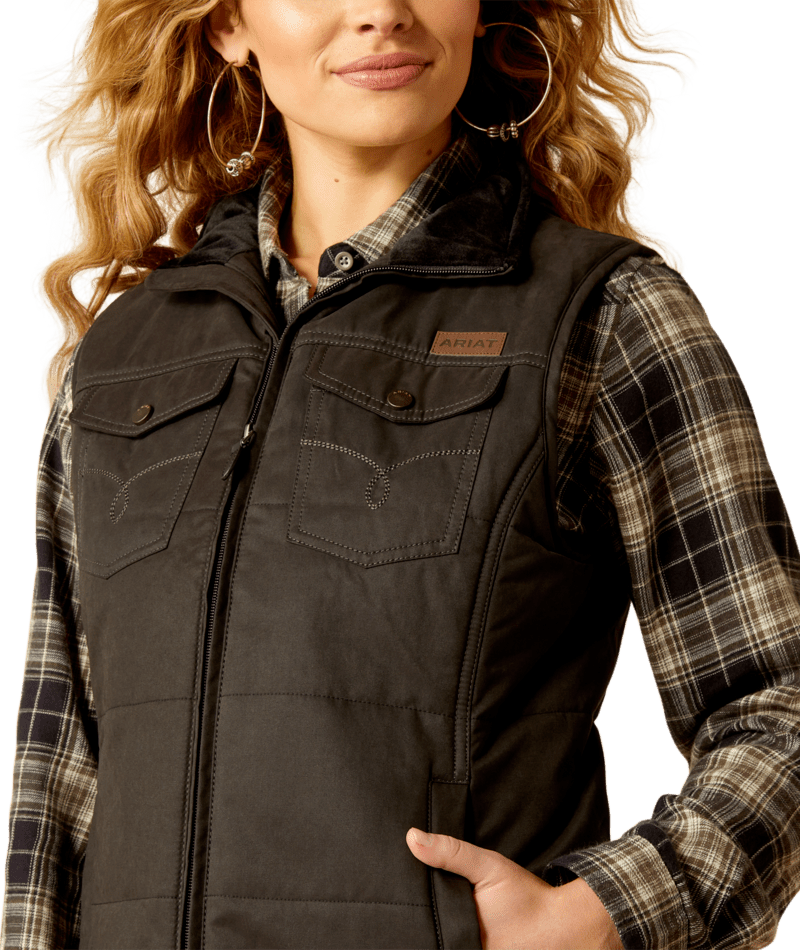 Ariat Women's Black Grizzly Quilted Vest