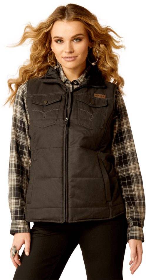 Ariat Women's Black Grizzly Quilted Vest