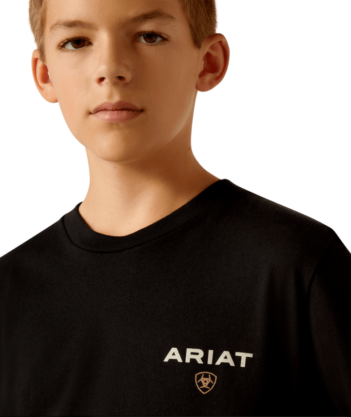 Ariat Boy's Black American Rancher Tee