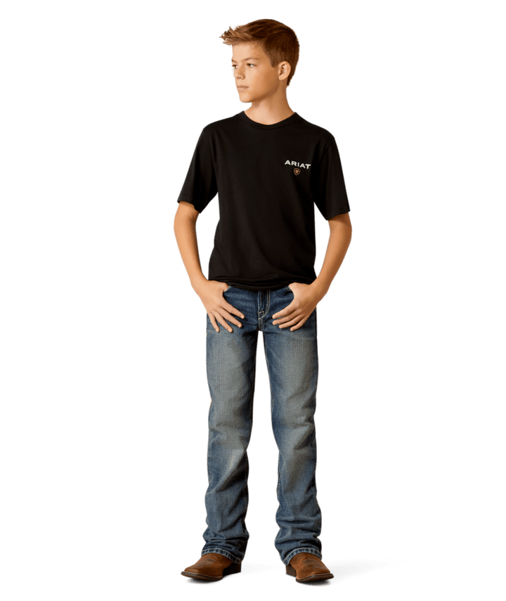 Ariat Boy's Black American Rancher Tee