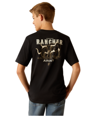 Ariat Boy's Black American Rancher Tee