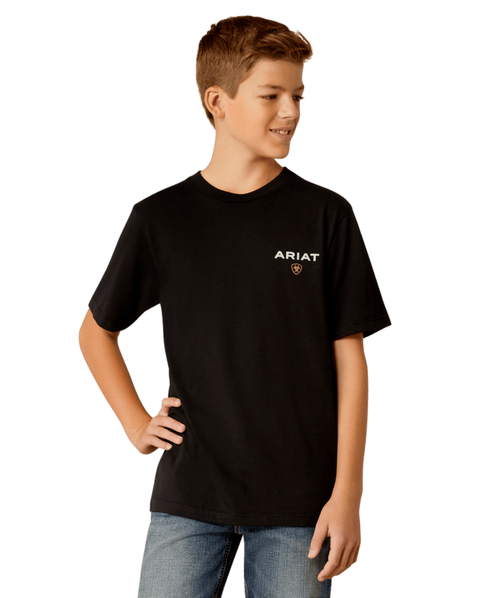 Ariat Boy's Black American Rancher Tee