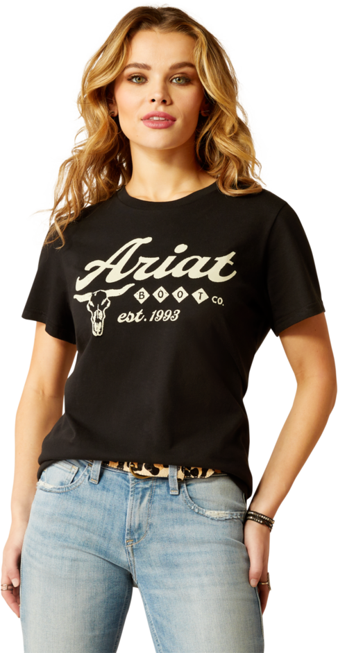 Ariat Women's Black Established Boot Co Tee