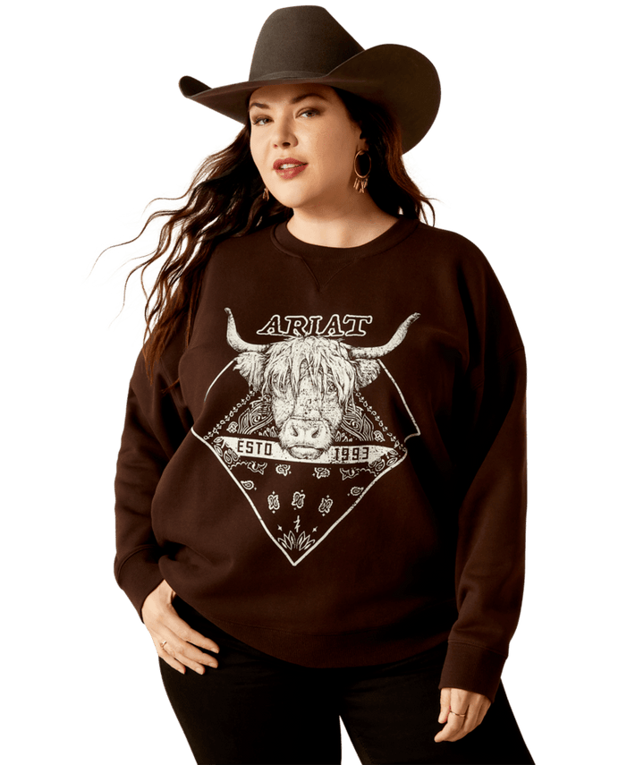 Ariat Women's Mole Taurus Oversized Crew Sweatshirt