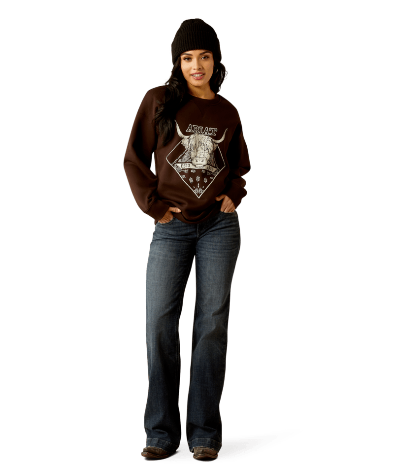 Ariat Women's Mole Taurus Oversized Crew Sweatshirt