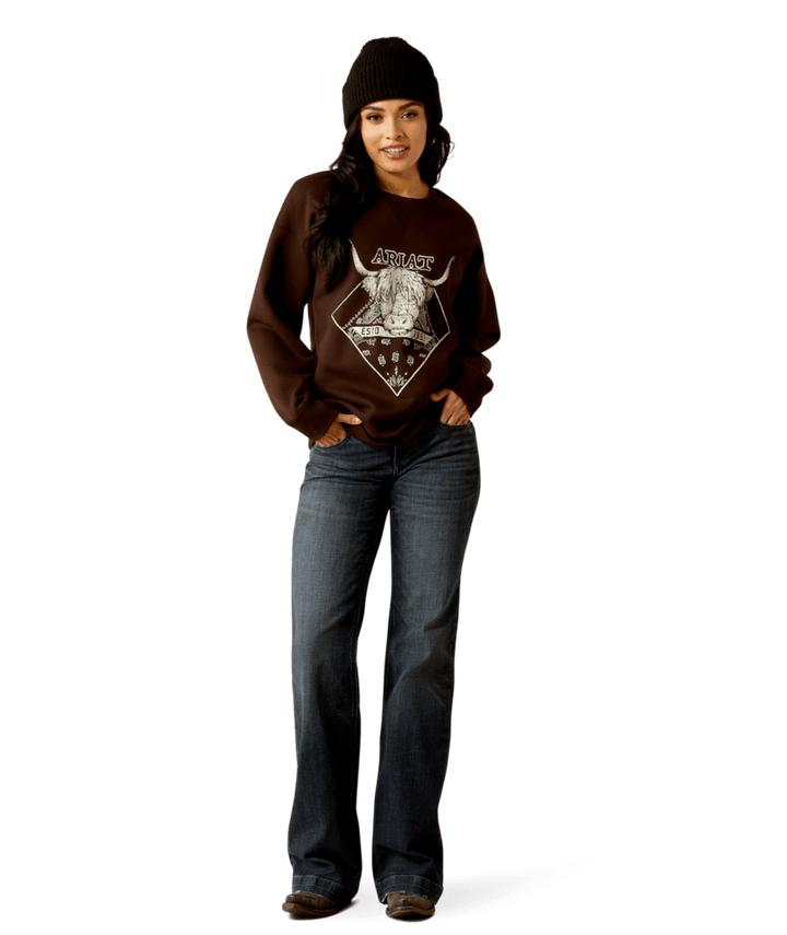 Ariat Women's Mole Taurus Oversized Crew Sweatshirt