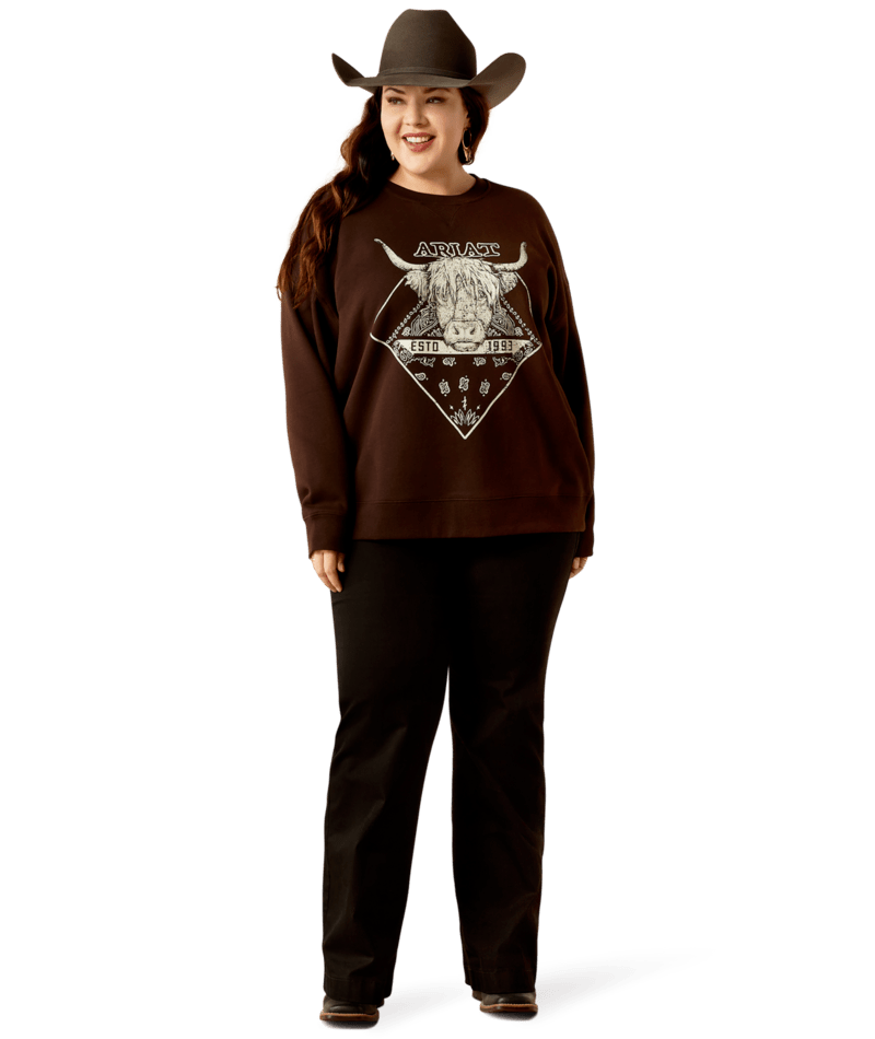 Ariat Women's Mole Taurus Oversized Crew Sweatshirt