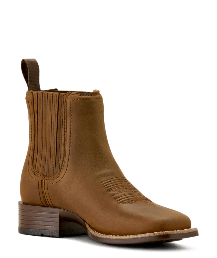 Ariat Women's Distressed Brown Booker Chelsea Wide Square Toe Boot