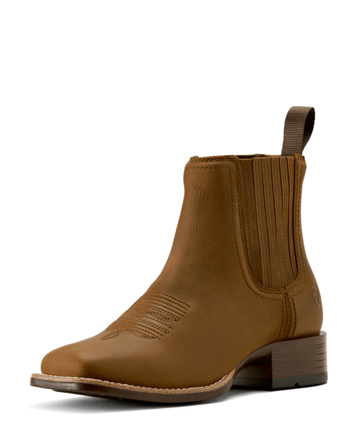 Ariat Women's Distressed Brown Booker Chelsea Wide Square Toe Boot