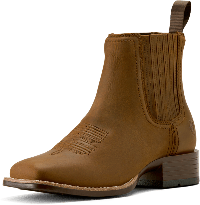 Ariat Brown Leather Chelsea Pull-On Work Boots Shop Brown Womens Ariat Wexford Lug Round Toe Chelsea Pull  main image 4