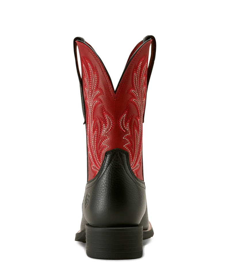 Ariat Women's Black Deertan Round Up Filly Wide Square Toe Boot