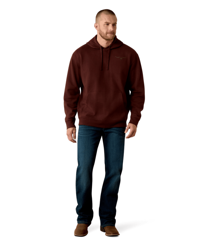 Ariat Men's Brown Shield Steerhead Hoodie