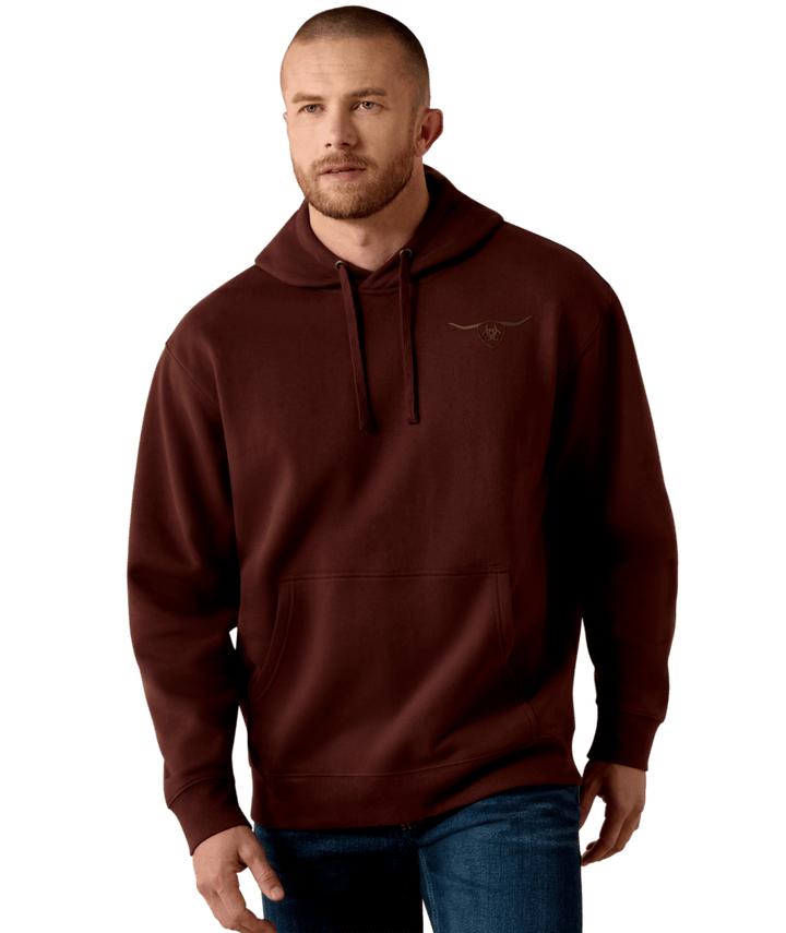 Ariat Men's Brown Shield Steerhead Hoodie