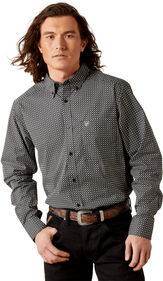 Ariat Men's Black Troy Fitted Shirt