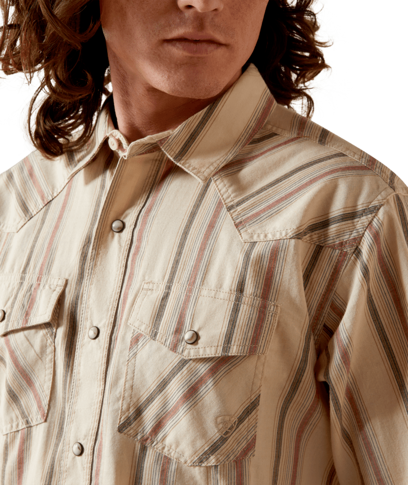 Ariat Men's Off White Hines Retro Fit Shirt