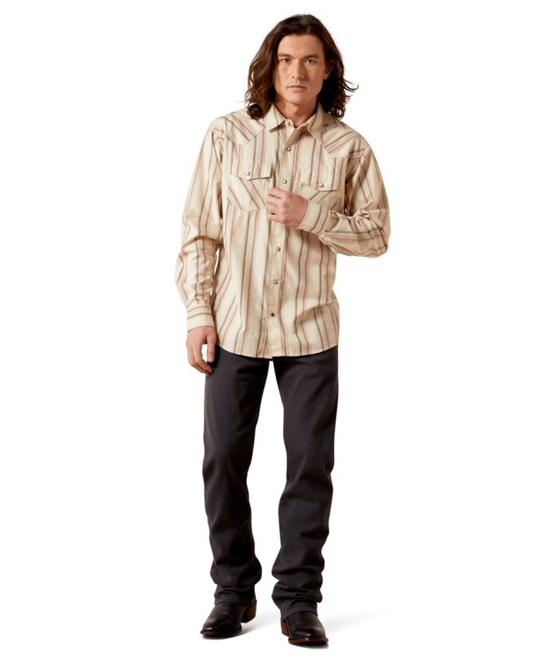 Ariat Men's Off White Hines Retro Fit Shirt