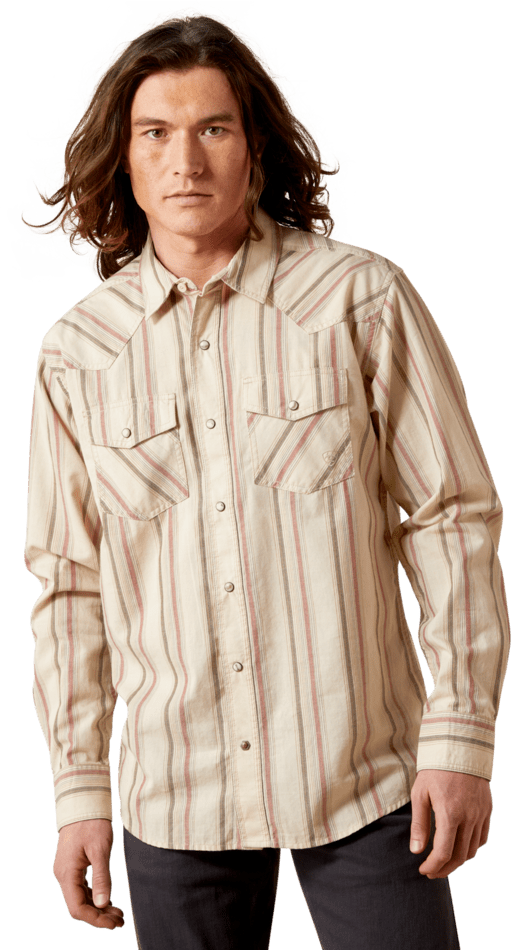 Ariat Men's Off White Hines Retro Fit Shirt