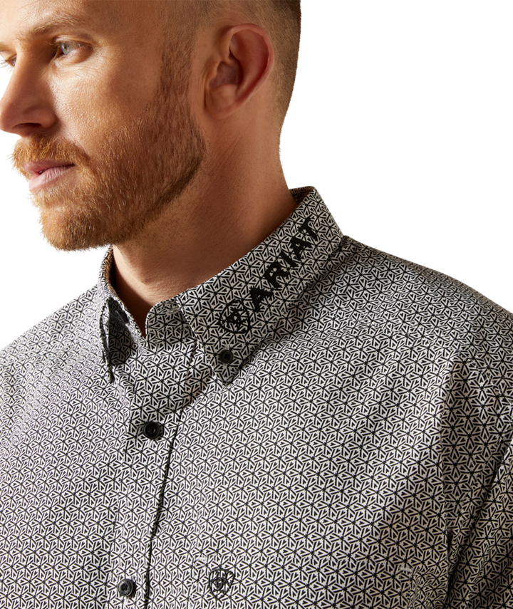 Ariat Men's White and Black Team Pablo Classic Fit Shirt