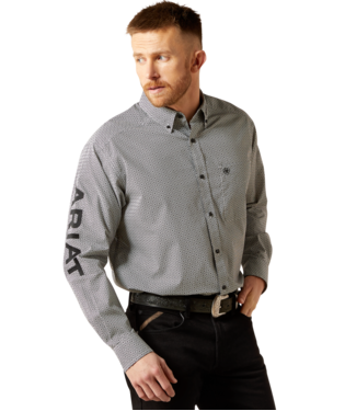 Ariat Men's White and Black Team Pablo Classic Fit Shirt