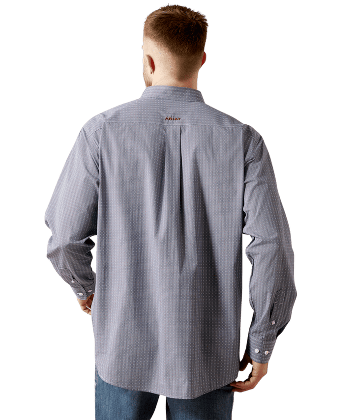 Ariat Men's Navy Wrinkle Free Bowen Classic Fit Shirt