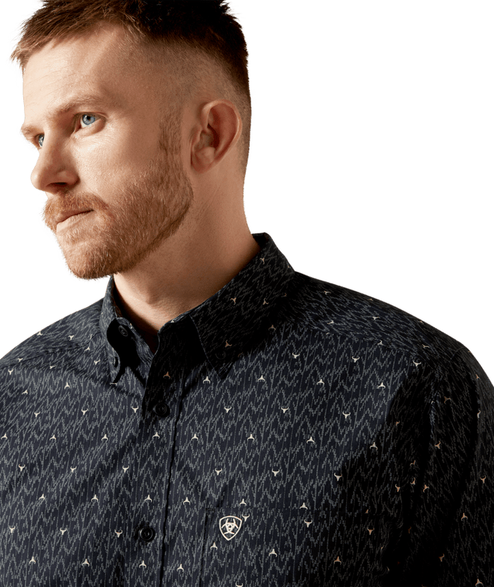 Ariat Men's Navy Wheaton Fitted Shirt